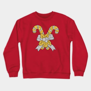 Christmas Gold/Silver Candy Cane (Red) Crewneck Sweatshirt